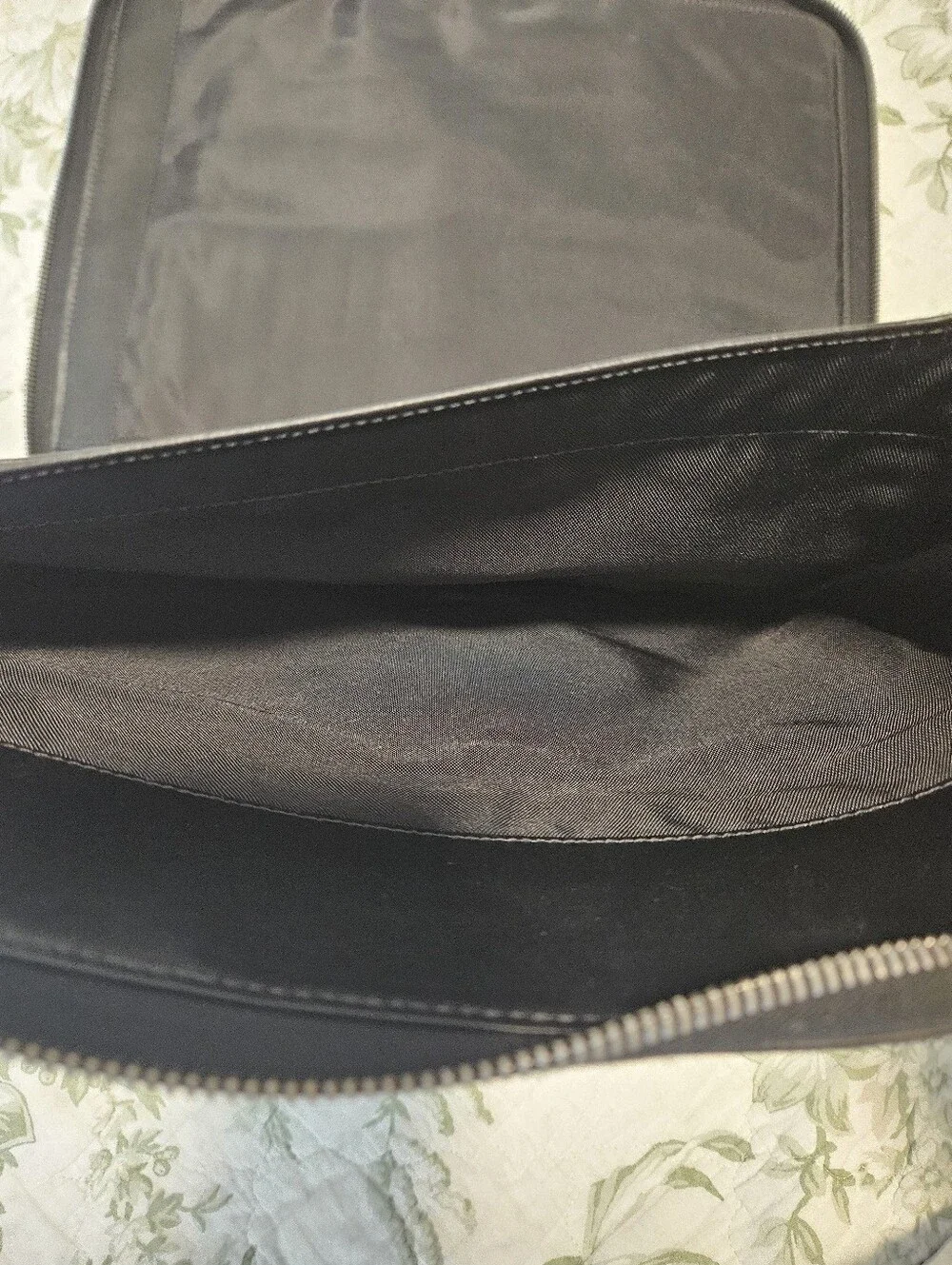 Coach Black Leather Zip Document Folio